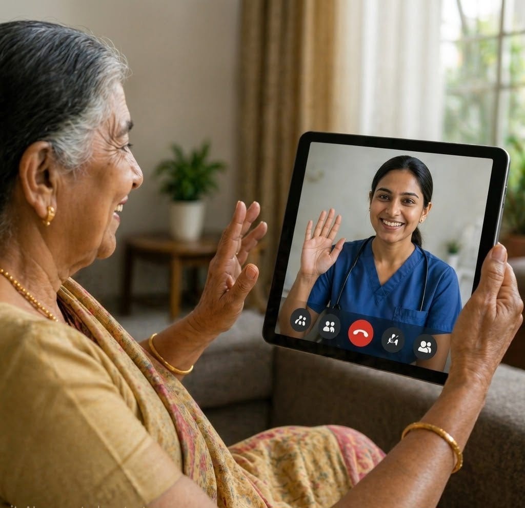Video caretaker call